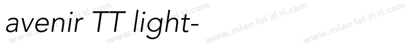 avenir TT light字体转换